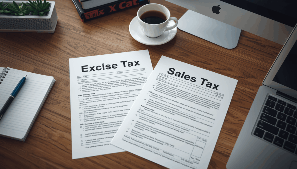 How is an excise tax different from a sales tax?